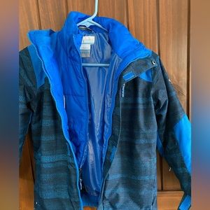 Columbia boys 3-1 blue winter jacket size 8